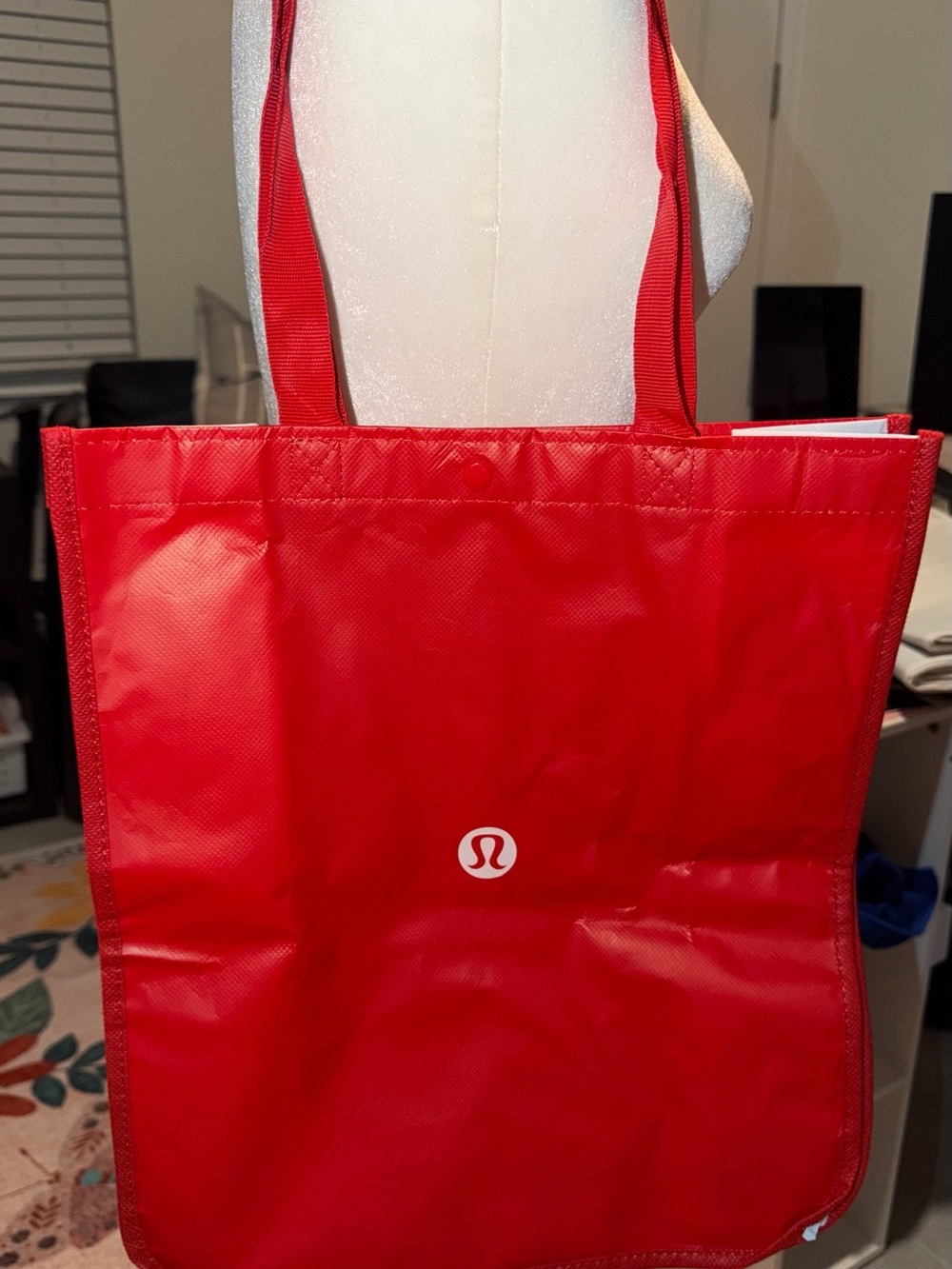 lululemon athletica Red Nylon Reusable Tote with Logo